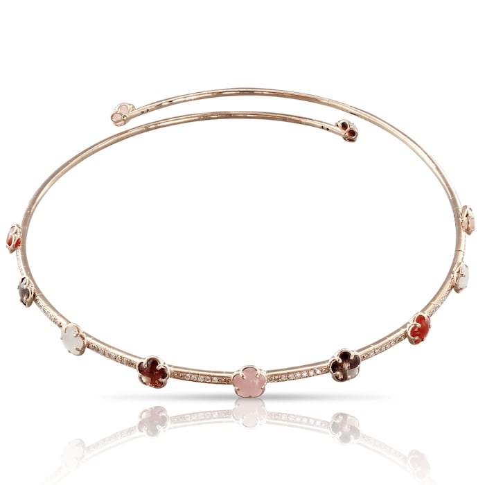 Pasquale Bruni 18K Rose Gold Figlia Dei Fiori Diamond & Mixed Gemstone Choker Necklace