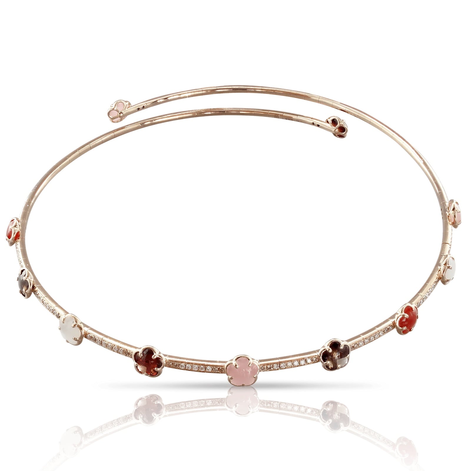Pasquale Bruni 18K Rose Gold Figlia Dei Fiori Diamond & Mixed Gemstone Choker Necklace