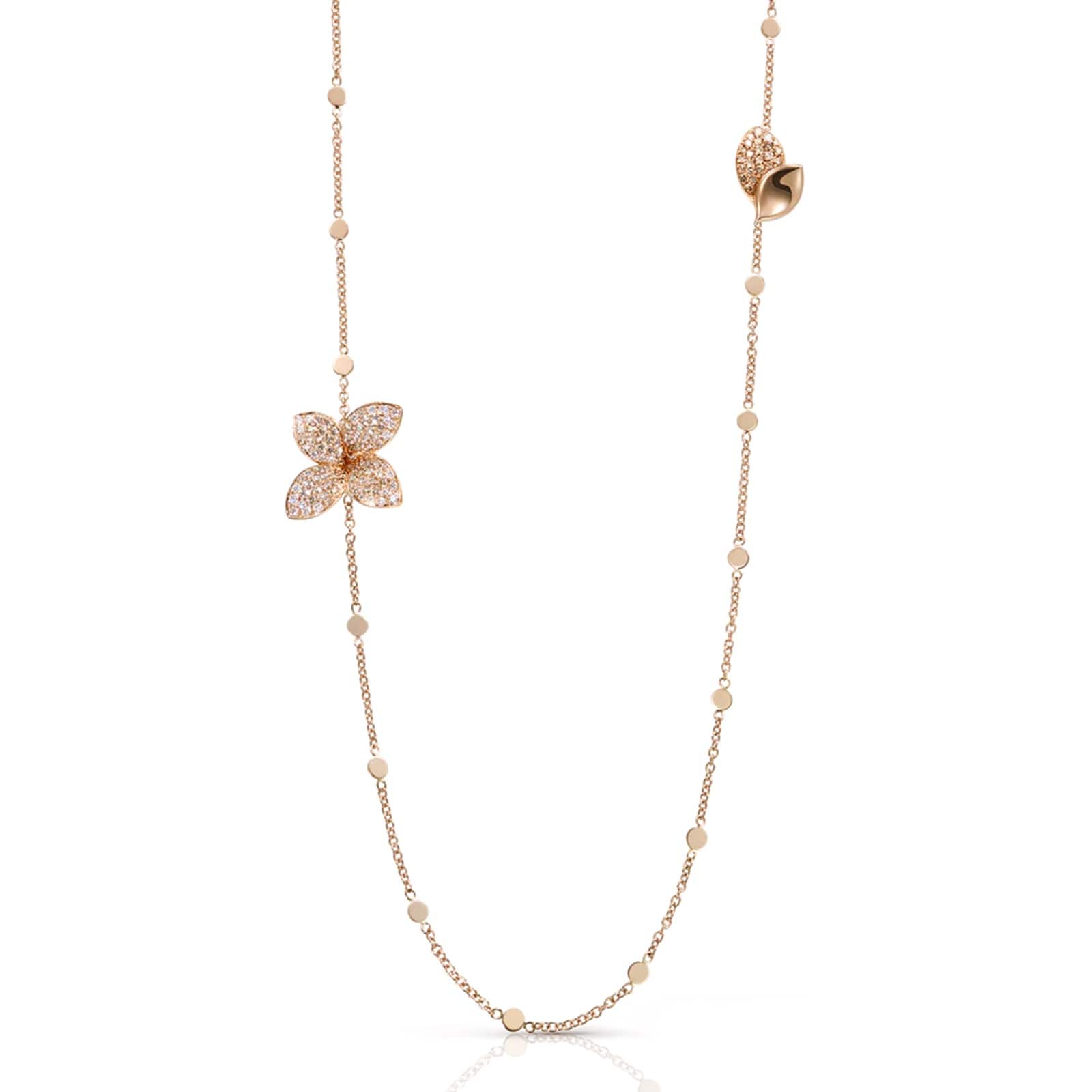 Pasquale Bruni Giardini Segreti Sautoir in 18ct Rose Gold with White and Champagne Diamonds