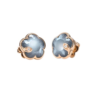 Pasquale Bruni 18K Rose Gold Petit Joli Lunaire Night Blue Gem Stud Earrings Pasquale Bruni 18K Rose Gold Petit Joli Lunaire Night Blue Gem Stud Earrings