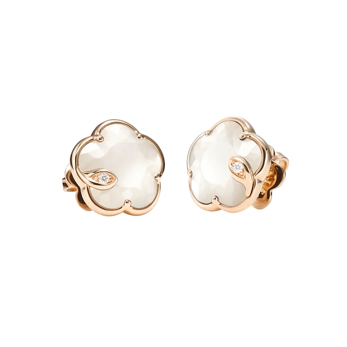 Pasquale Bruni 18K Rose Gold Petit Joli Lunaire Diamond & Mother Of Pearl Stud Earrings