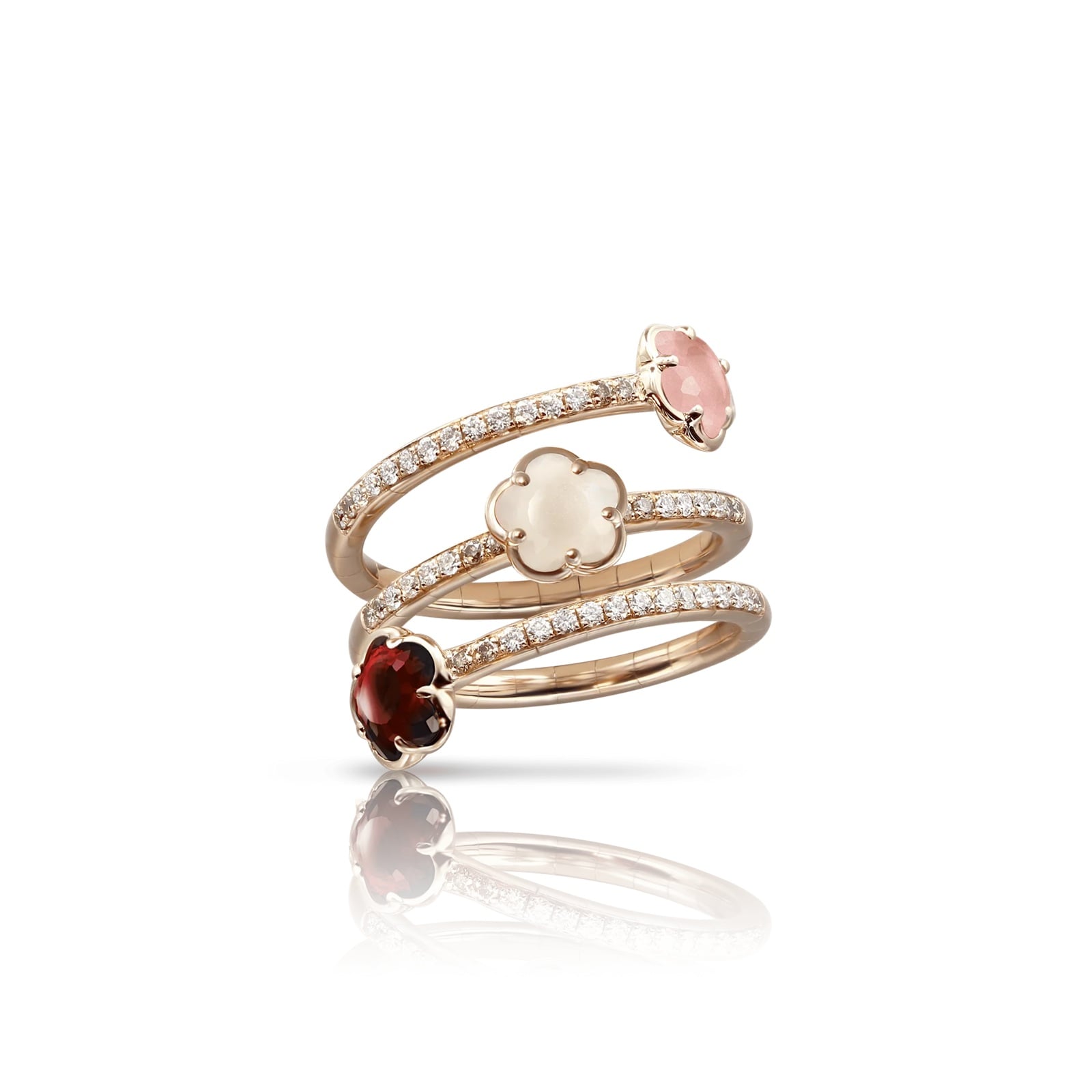 Pasquale Bruni 18K Rose Gold Figlia Dei Fiori Diamond & Mixed Gemstone Ring