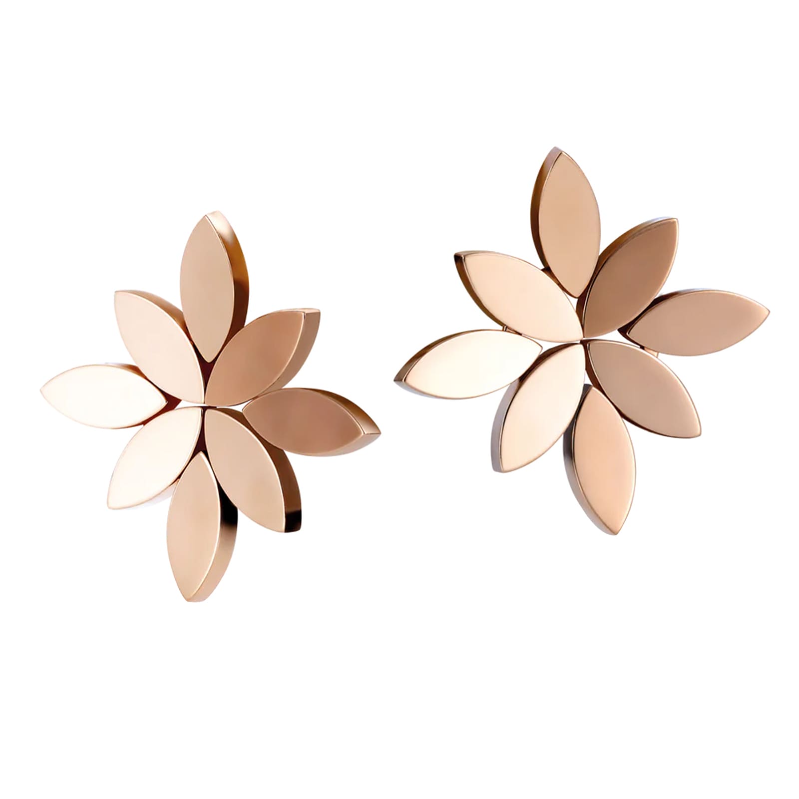 Pasquale Bruni 18K Rose Gold Ghirlanda Luce Di Loto Flower Stud Earrings
