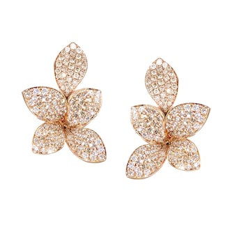 Pasquale Bruni 18K Rose Gold Giardini Segreti 2.36cttw Diamond Drop Earrings