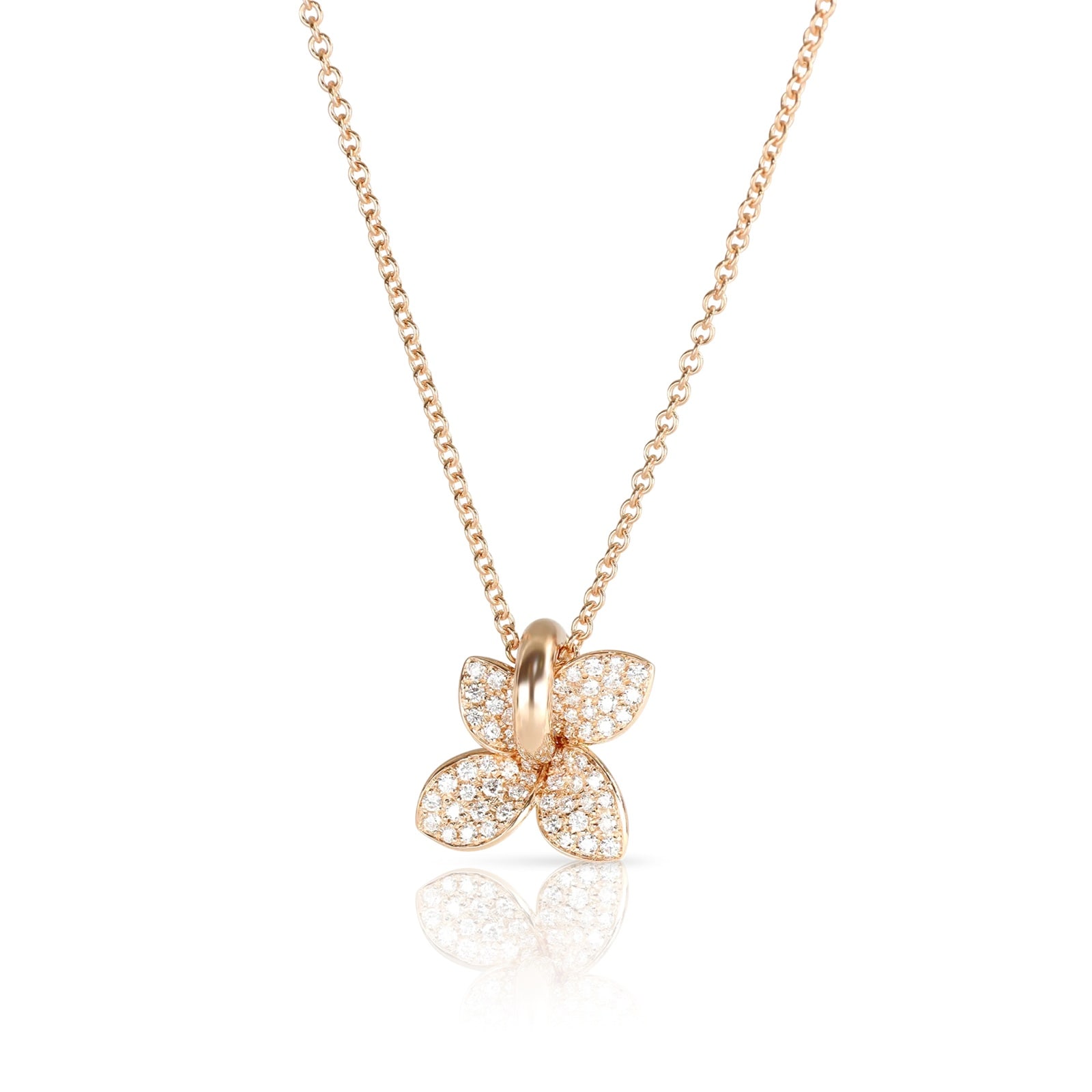 Pasquale Bruni Petit Garden Necklace In 18ct Rose Gold With White Diamonds Pasquale Bruni Petit Garden Necklace In 18ct Rose Gold With White Diamonds