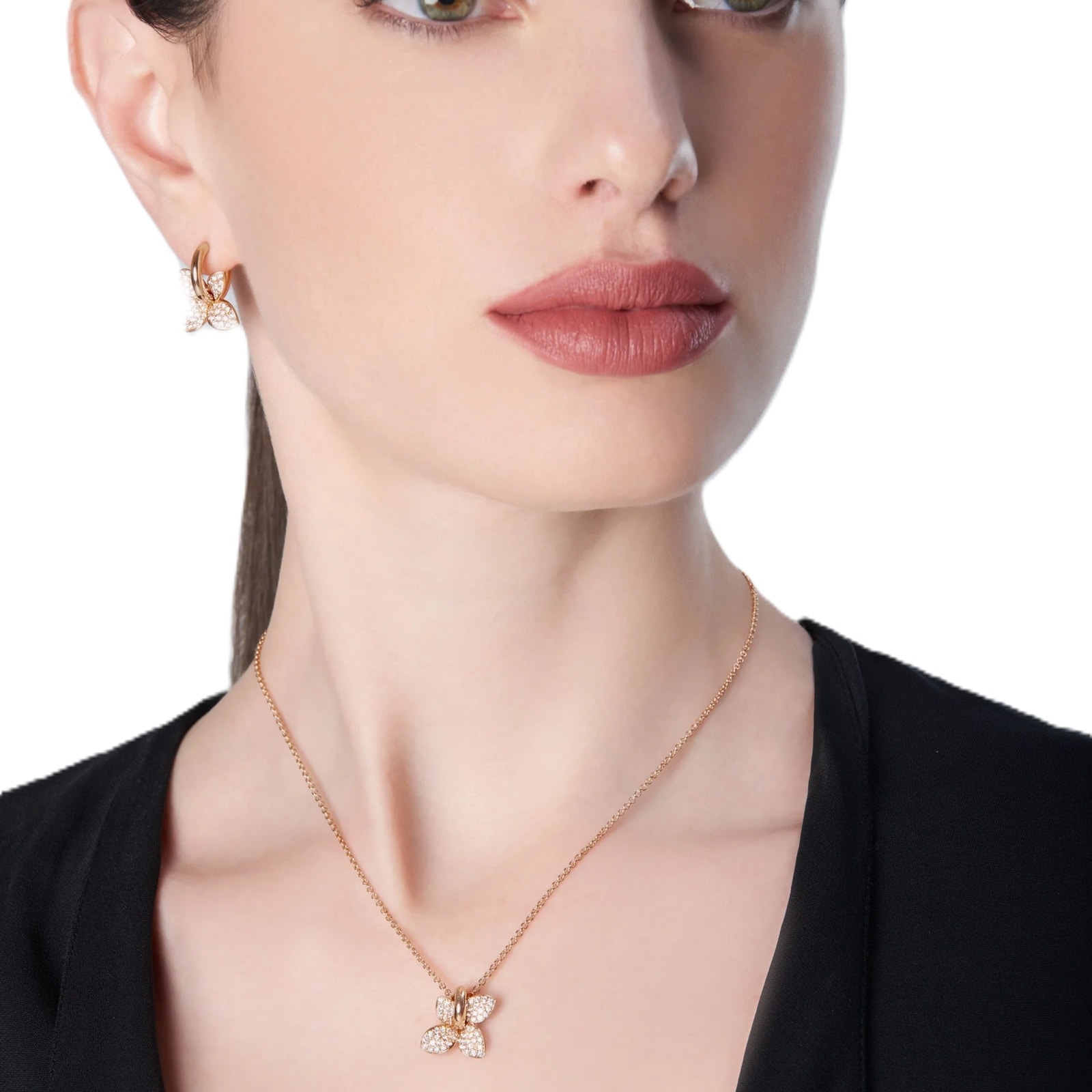 Pasquale Bruni Petit Garden Necklace In 18ct Rose Gold With White Diamonds Pasquale Bruni Petit Garden Necklace In 18ct Rose Gold With White Diamonds