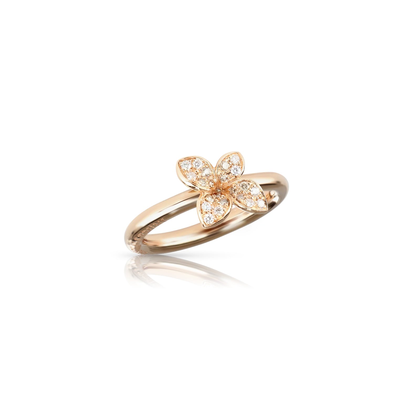 Pasquale Bruni Petit Garden Ring In 18ct Rose Gold With White & Champagne Diamonds Pasquale Bruni Petit Garden Ring In 18ct Rose Gold With White & Champagne Diamonds
