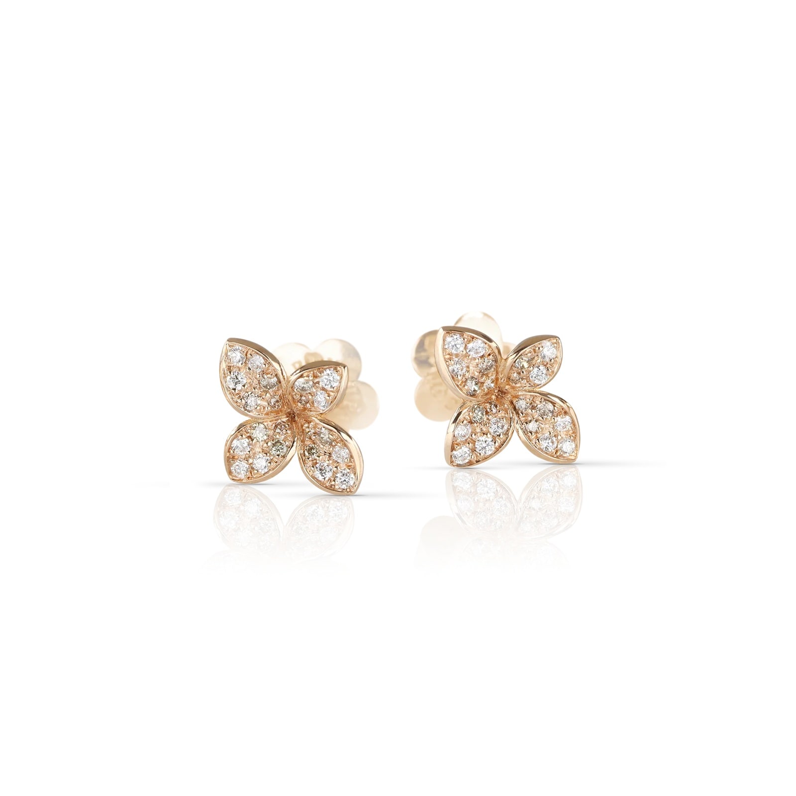 Pasquale Bruni 18K Rose Gold Petit Garden Diamond Stud Earrings