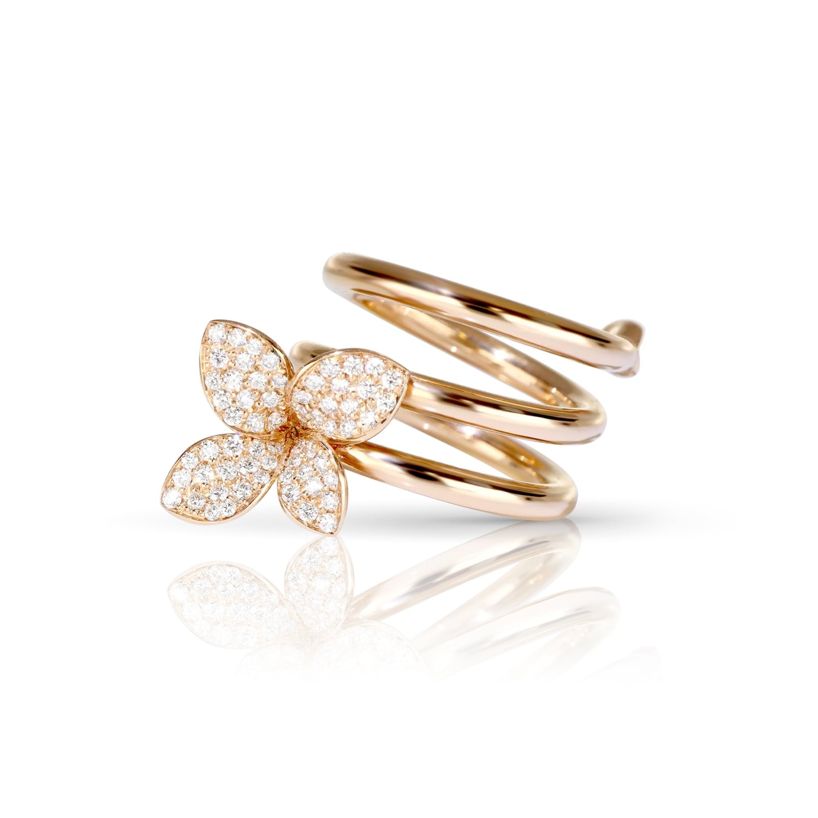 Pasquale Bruni 18K Rose Gold Petit Garden Diamond Ring