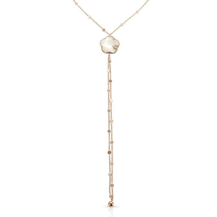 Pasquale Bruni 18K Rose Gold Ton Joli Diamond, Moonstone & Pearl Necklace