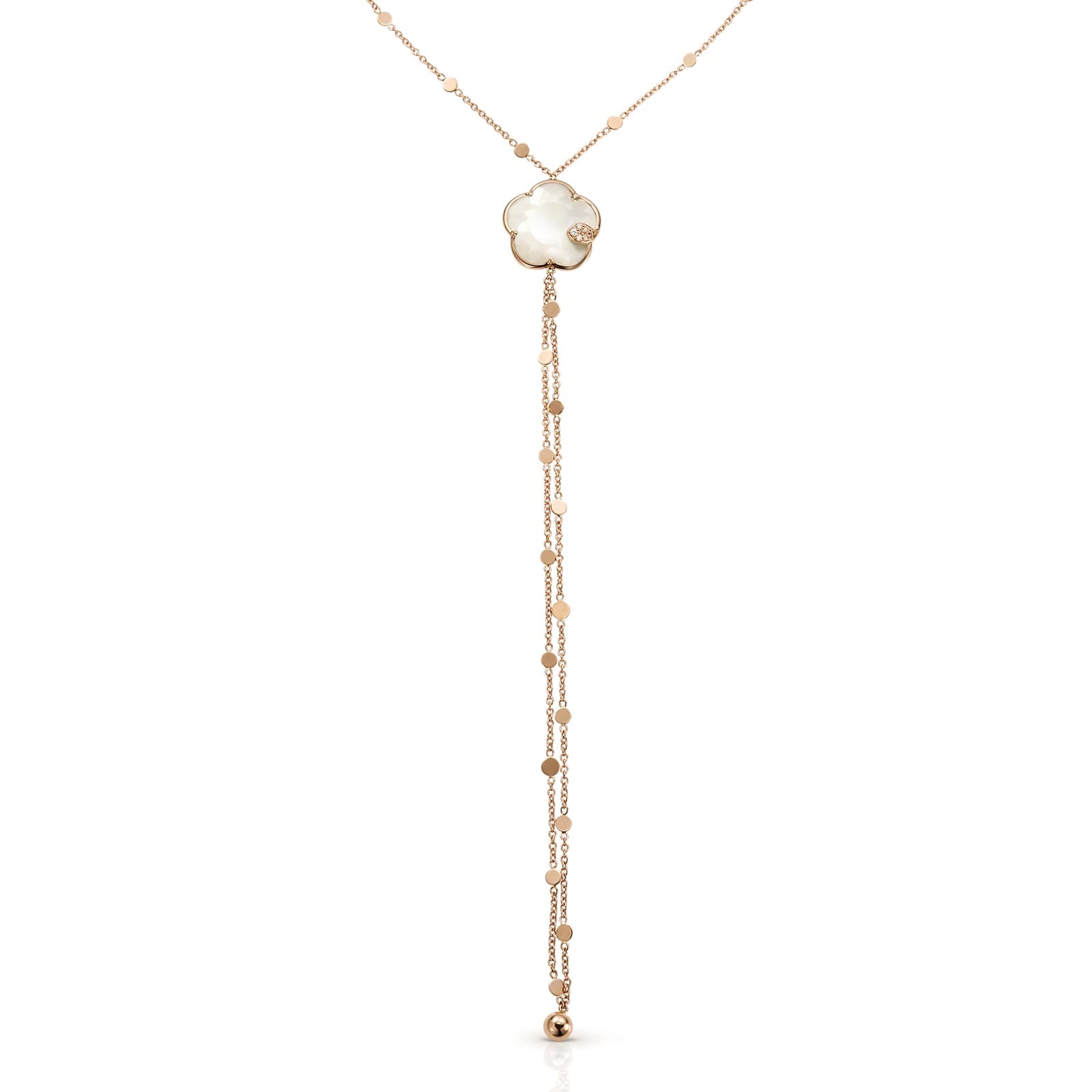 Pasquale Bruni 18K Rose Gold Ton Joli Diamond, Moonstone & Pearl Necklace