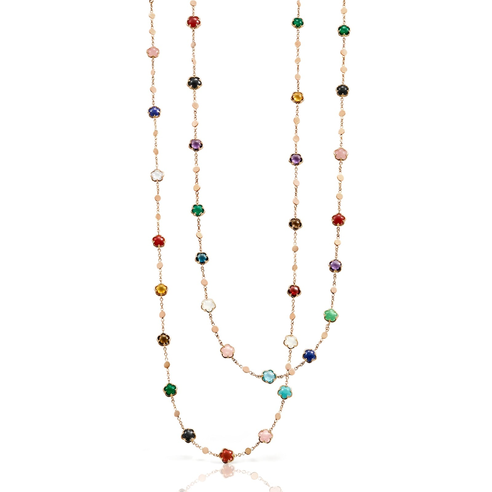 Pasquale Bruni 18K Rose Gold Figlia Dei Fiori Diamond & Mixed Gemstone Sautoir Necklace