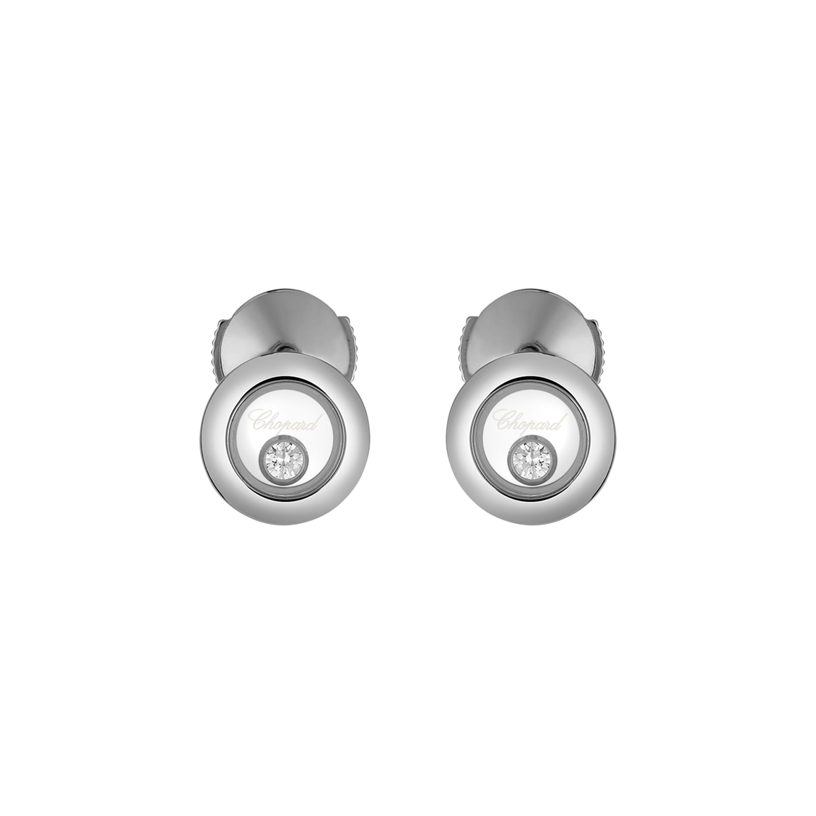 Chopard Happy Diamonds Icons 18ct White Gold Earrings Chopard Happy Diamonds Icons 18ct White Gold Earrings