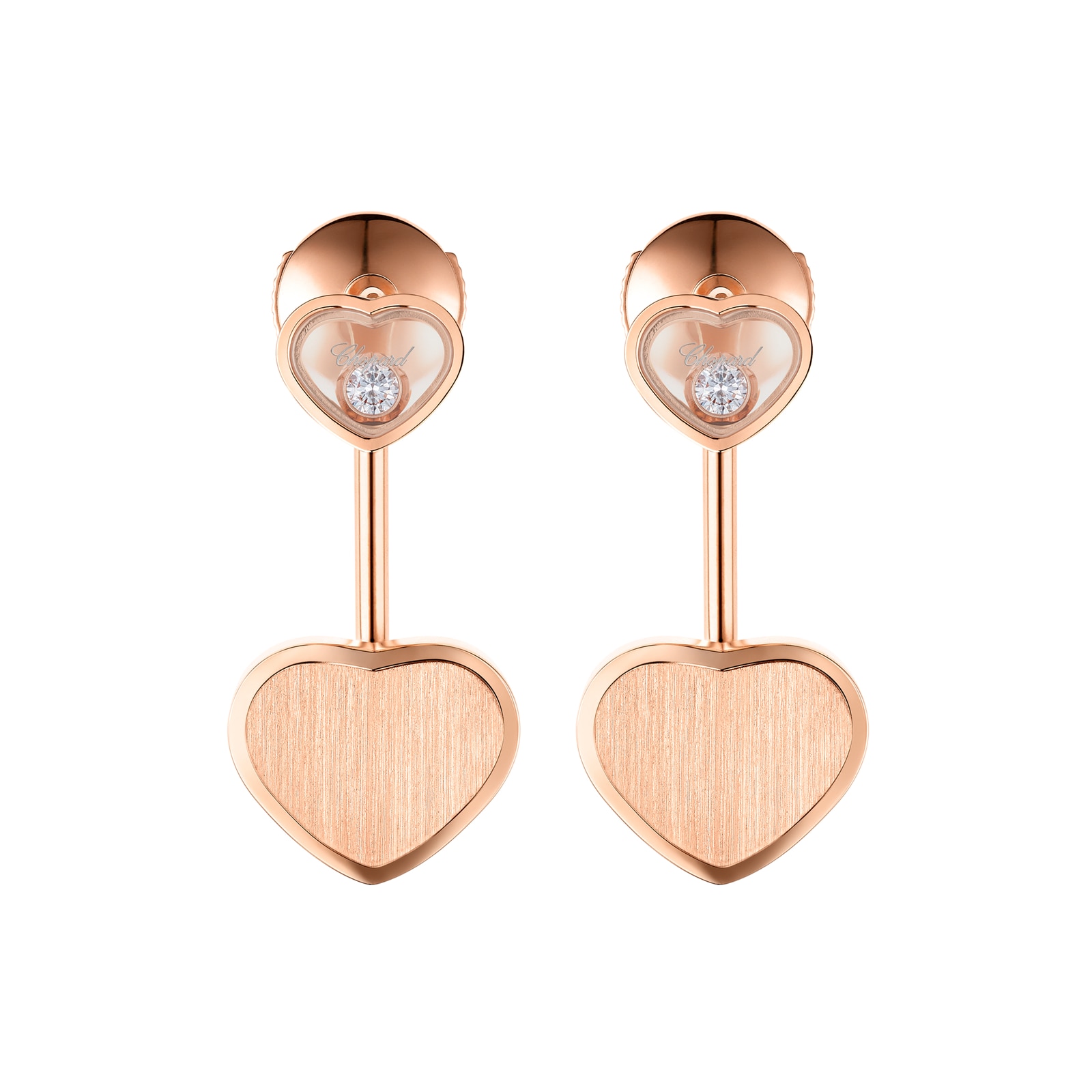 Chopard Limited Edition James Bond 007 Happy Hearts - Golden Hearts Earrings