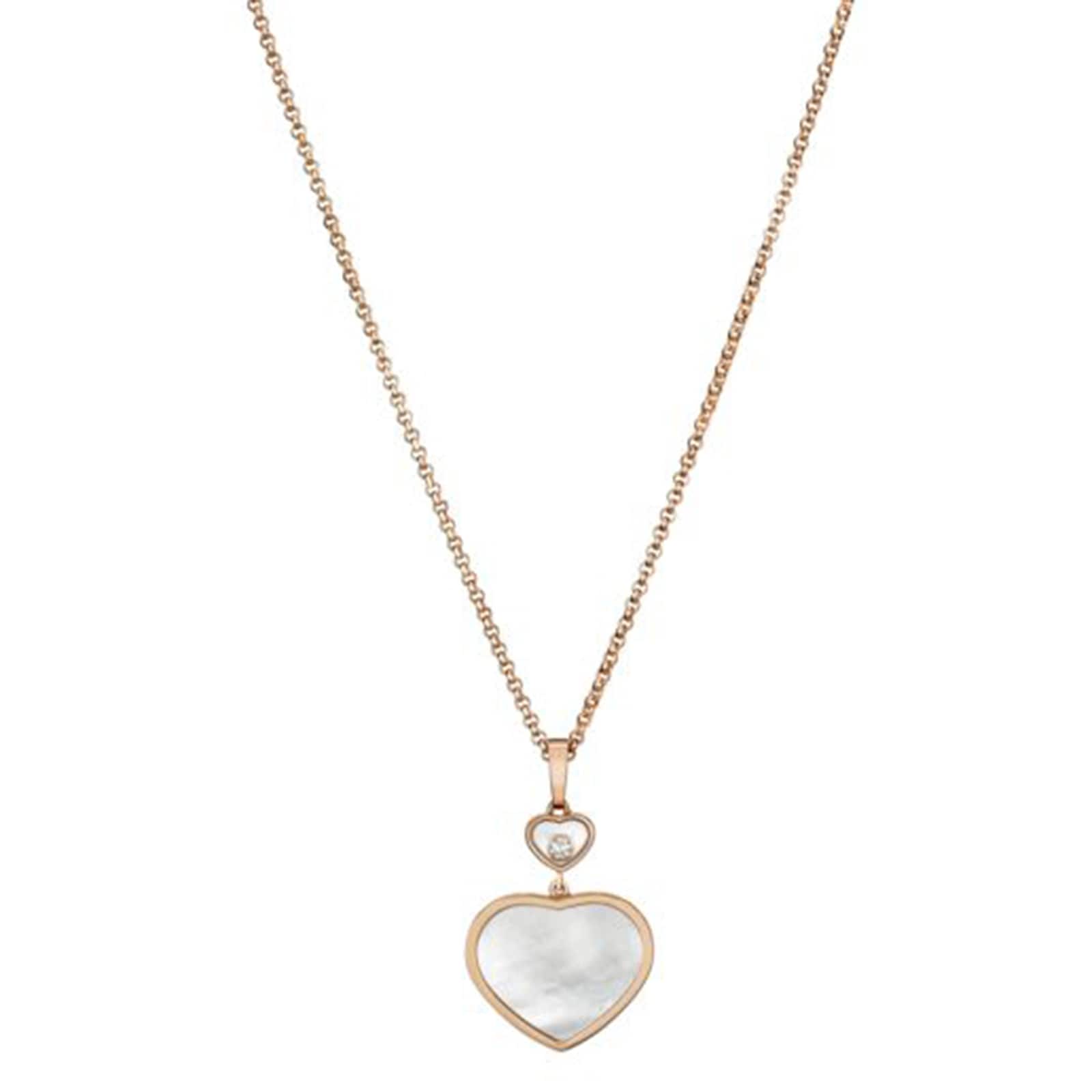 Chopard Happy Hearts 18ct Rose Gold Mother of Pearl Diamond Pendant Chopard Happy Hearts 18ct Rose Gold Mother of Pearl Diamond Pendant