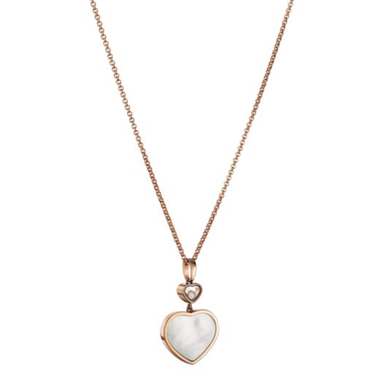 Chopard Happy Hearts 18ct Rose Gold Mother of Pearl Diamond Pendant Chopard Happy Hearts 18ct Rose Gold Mother of Pearl Diamond Pendant