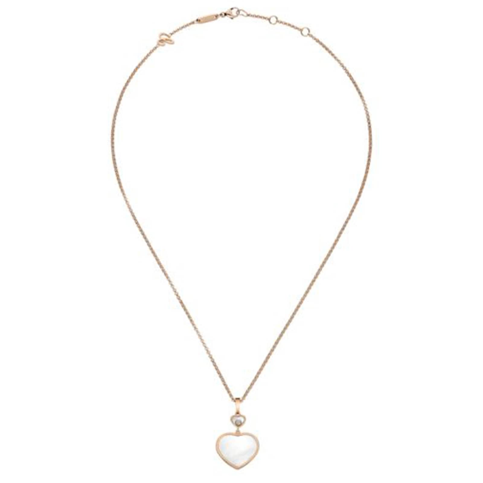 Chopard Happy Hearts 18ct Rose Gold Mother of Pearl Diamond Pendant Chopard Happy Hearts 18ct Rose Gold Mother of Pearl Diamond Pendant