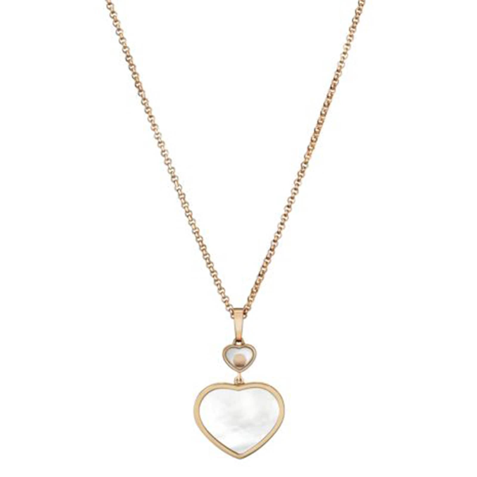 Chopard Happy Hearts 18ct Rose Gold Mother of Pearl Diamond Pendant Chopard Happy Hearts 18ct Rose Gold Mother of Pearl Diamond Pendant