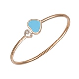 Chopard Happy Hearts 18ct Rose Gold Turquoise Diamond Bangle
