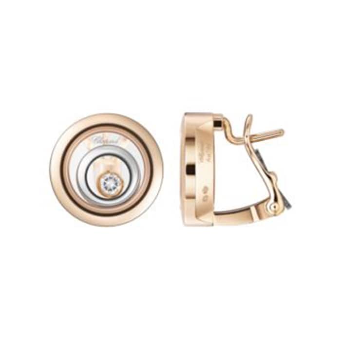 Chopard Happy Spirit 18ct White and Rose Gold Diamond Earrings