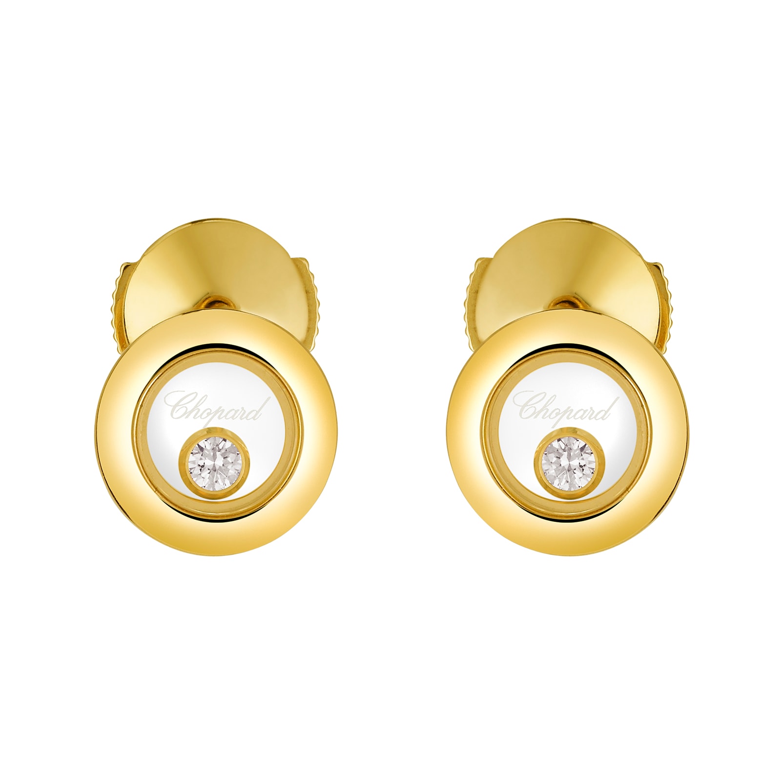 Chopard Happy Diamonds Icons Earrings, Ethical Yellow Gold, Diamonds