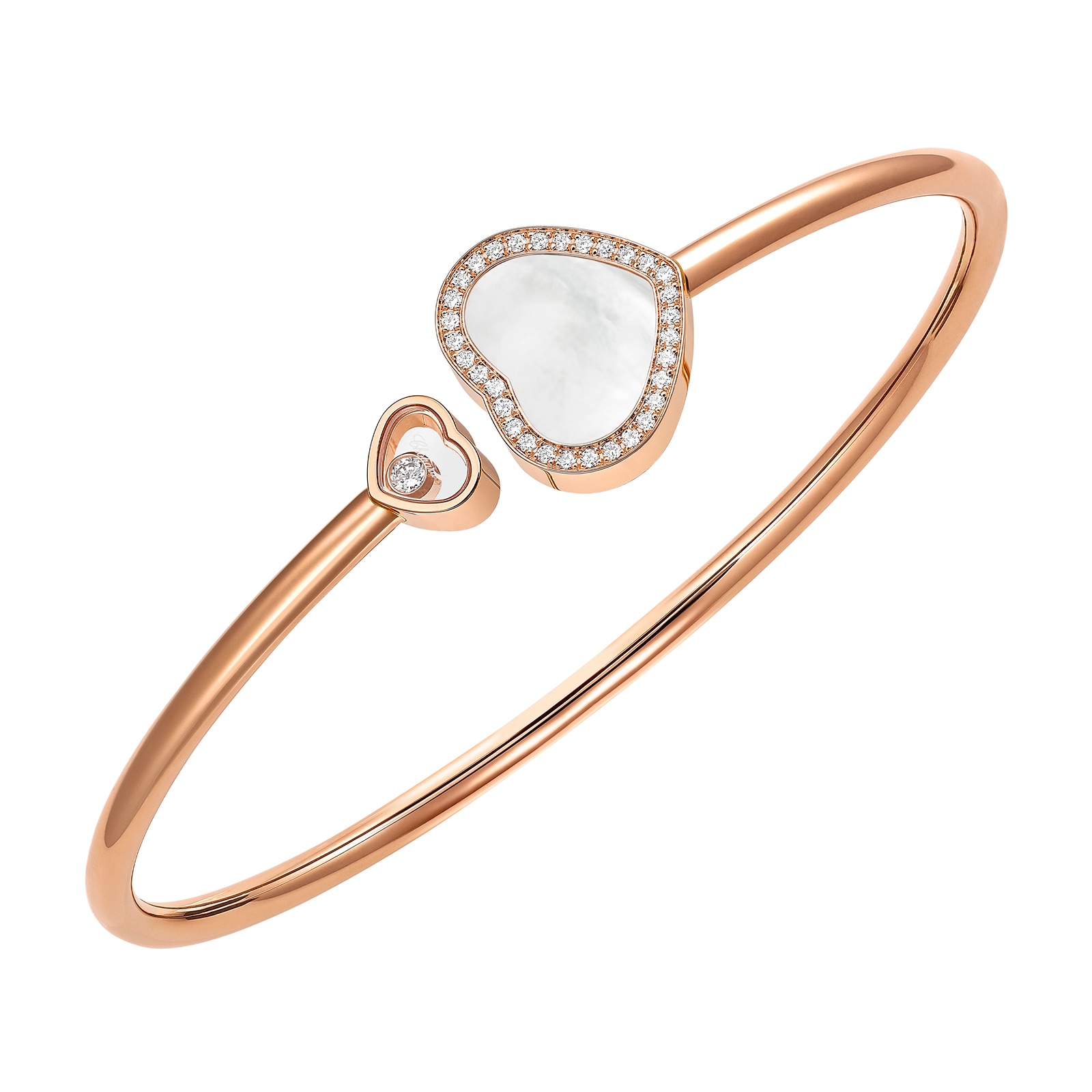 Chopard Happy Diamonds Icons Bracelet Ethical Rose Gold Mother of Pearl Diamond 85A074 5303 Mappin and Webb