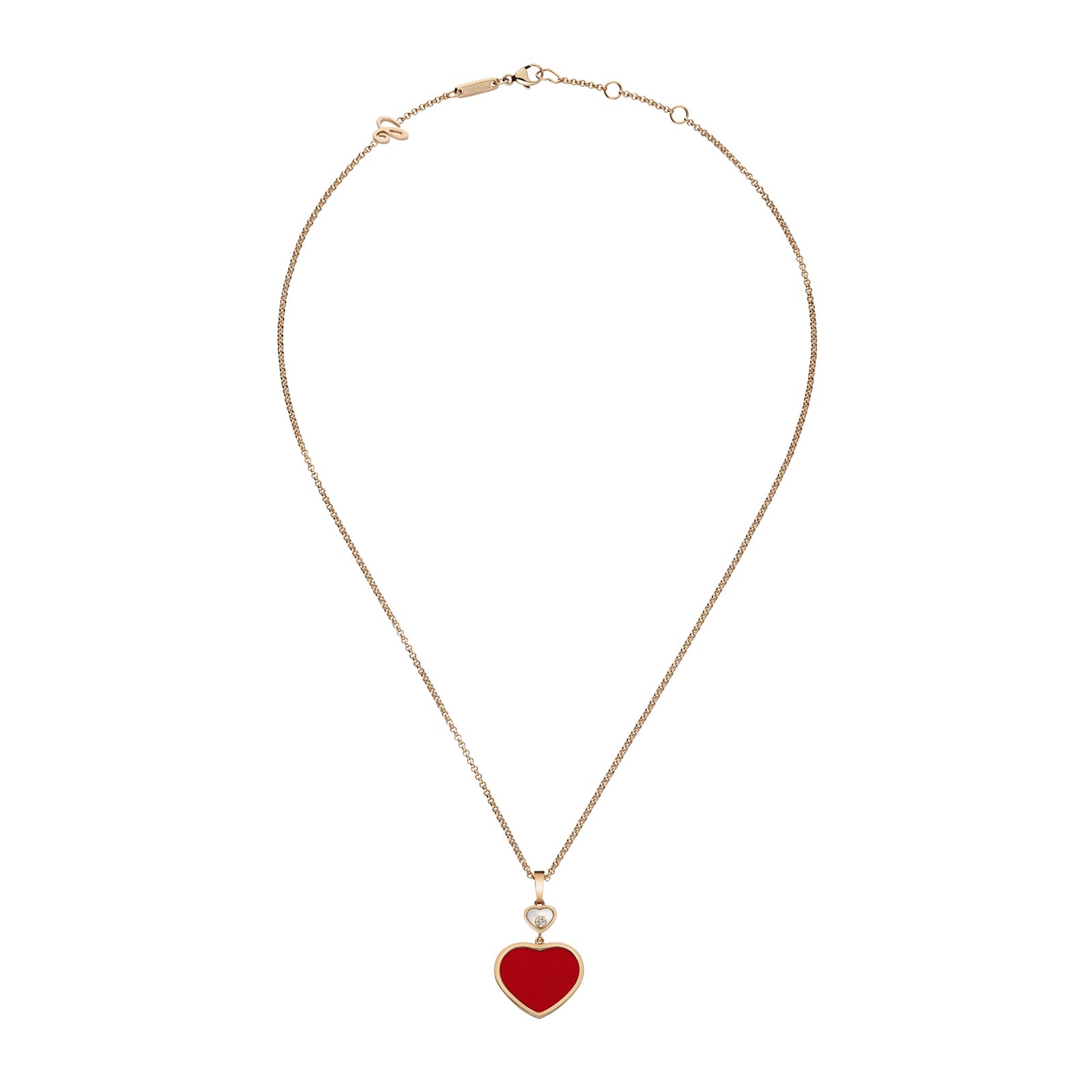 Chopard red on sale heart necklace