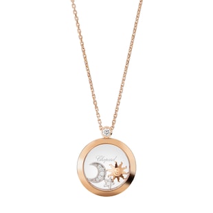 Chopard Happy Sun, Moon And Stars Pendant, Ethical Rose Gold, Diamonds