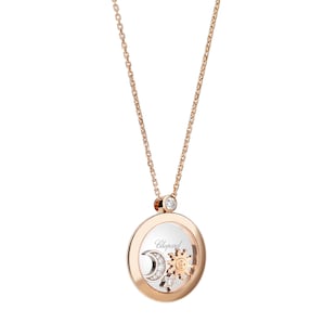 Chopard Happy Sun, Moon And Stars Pendant, Ethical Rose Gold, Diamonds