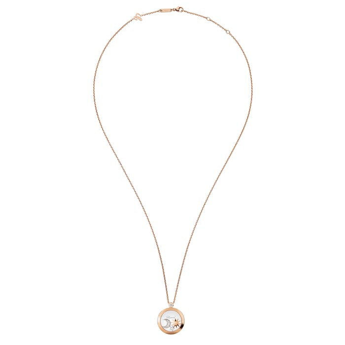 Chopard Happy Sun, Moon And Stars Pendant, Ethical Rose Gold, Diamonds