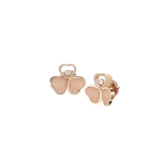 Chopard Happy Hearts Wings Earrings, Ethical Rose Gold, Diamonds