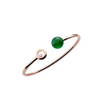Chopard Happy Diamonds Planet Bangle, Ethical Rose Gold, Diamond, Green Agate