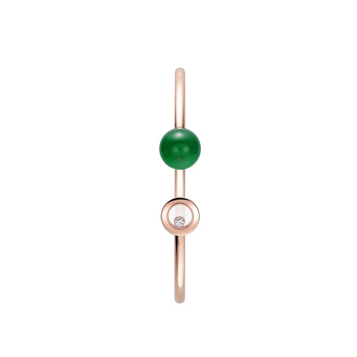 Chopard Happy Diamonds Planet Bangle, Ethical Rose Gold, Diamond, Green Agate