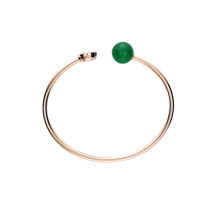 Chopard Happy Diamonds Planet Bangle, Ethical Rose Gold, Diamond, Green Agate