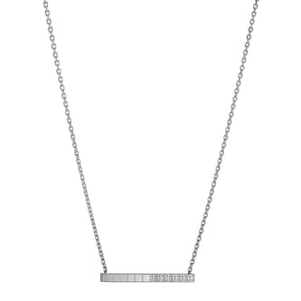 Chopard Ice Cube Pure Necklace, Ethical White Gold, Half-Set Diamonds