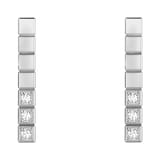 Chopard Ice Cube Pure Earrings, Ethical White Gold, Half-Set Diamonds