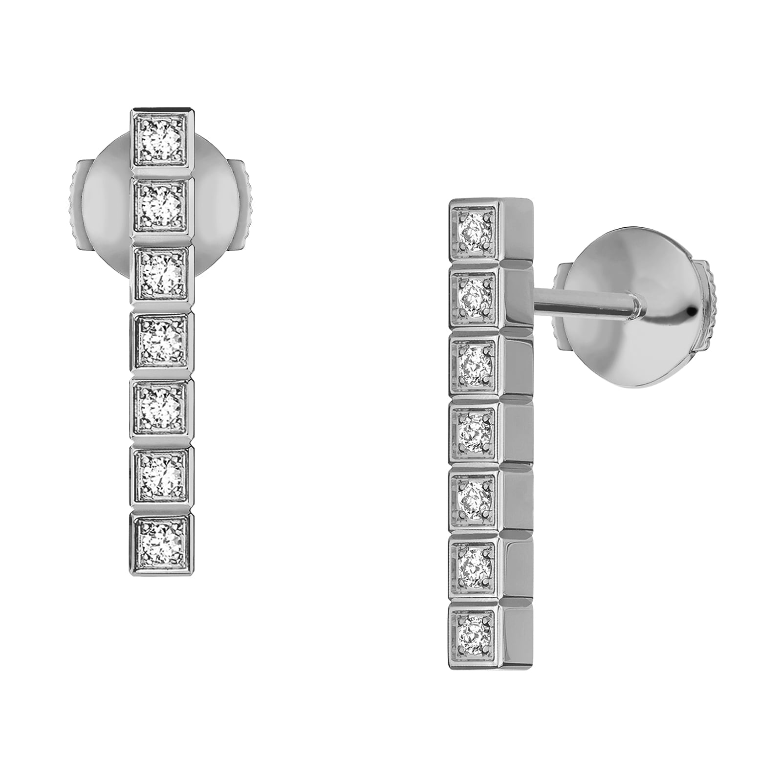 Chopard Ice Cube Pure Earrings, Ethical White Gold, Full-Set Diamonds