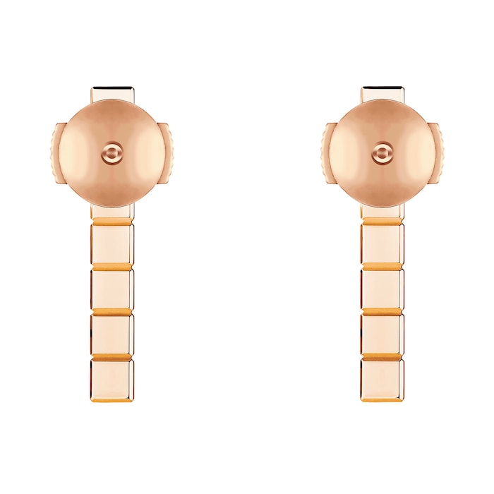 Chopard Ice Cube Pure Earrings, Ethical Rose Gold, Half-Set Diamonds