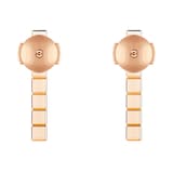 Chopard Ice Cube Pure Earrings, Ethical Rose Gold, Half-Set Diamonds