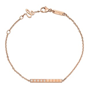 Chopard Ice Cube Pure Bracelet, Ethical Rose Gold, Half-Set Diamonds
