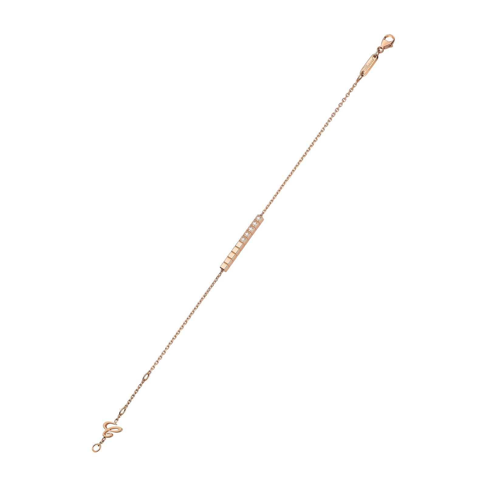 Chopard Ice Cube Pure Bracelet, Ethical Rose Gold, Half-Set Diamonds Chopard Ice Cube Pure Bracelet, Ethical Rose Gold, Half-Set Diamonds