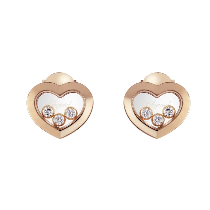 Chopard Happy Diamonds Icons Rose Gold Diamond Earrings