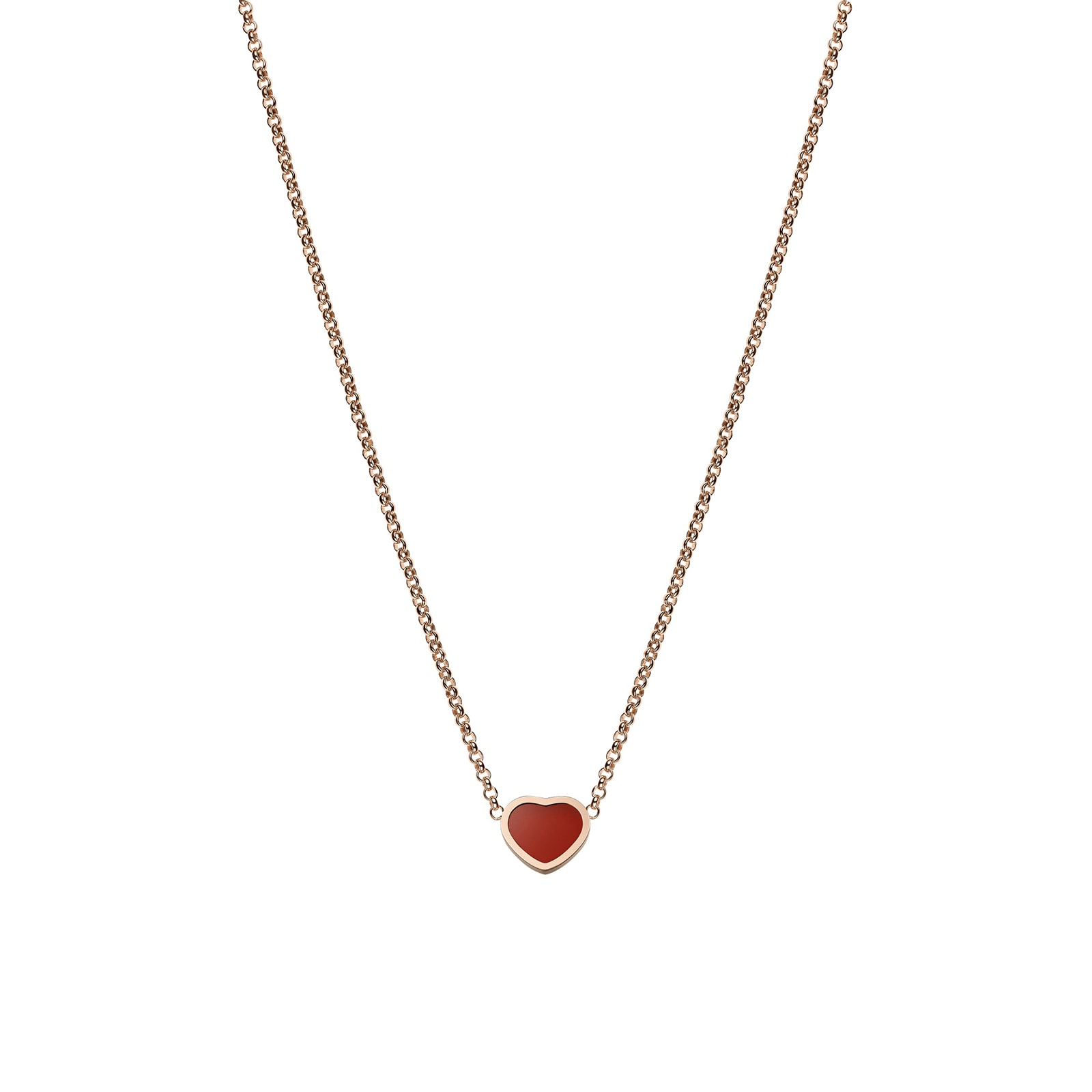 Happy Hearts Rose Gold Red Pendant