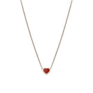 Chopard Happy Hearts Rose Gold Red Pendant