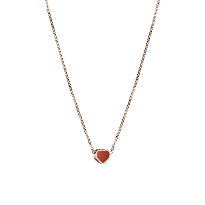 Chopard Happy Hearts Rose Gold Red Pendant