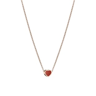 Chopard Happy Hearts Rose Gold Red Pendant