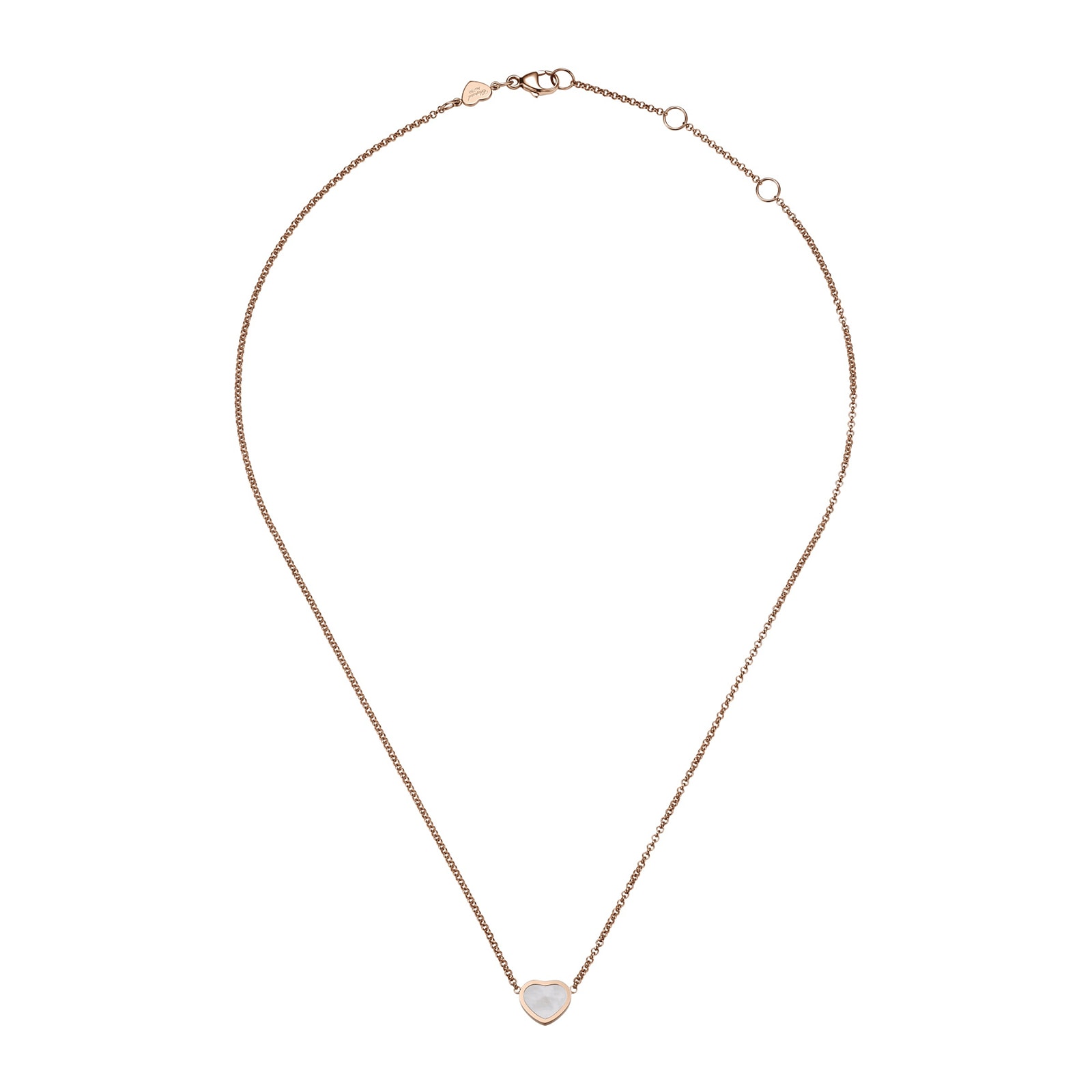 Chopard Happy Hearts Rose Gold White Pendant
