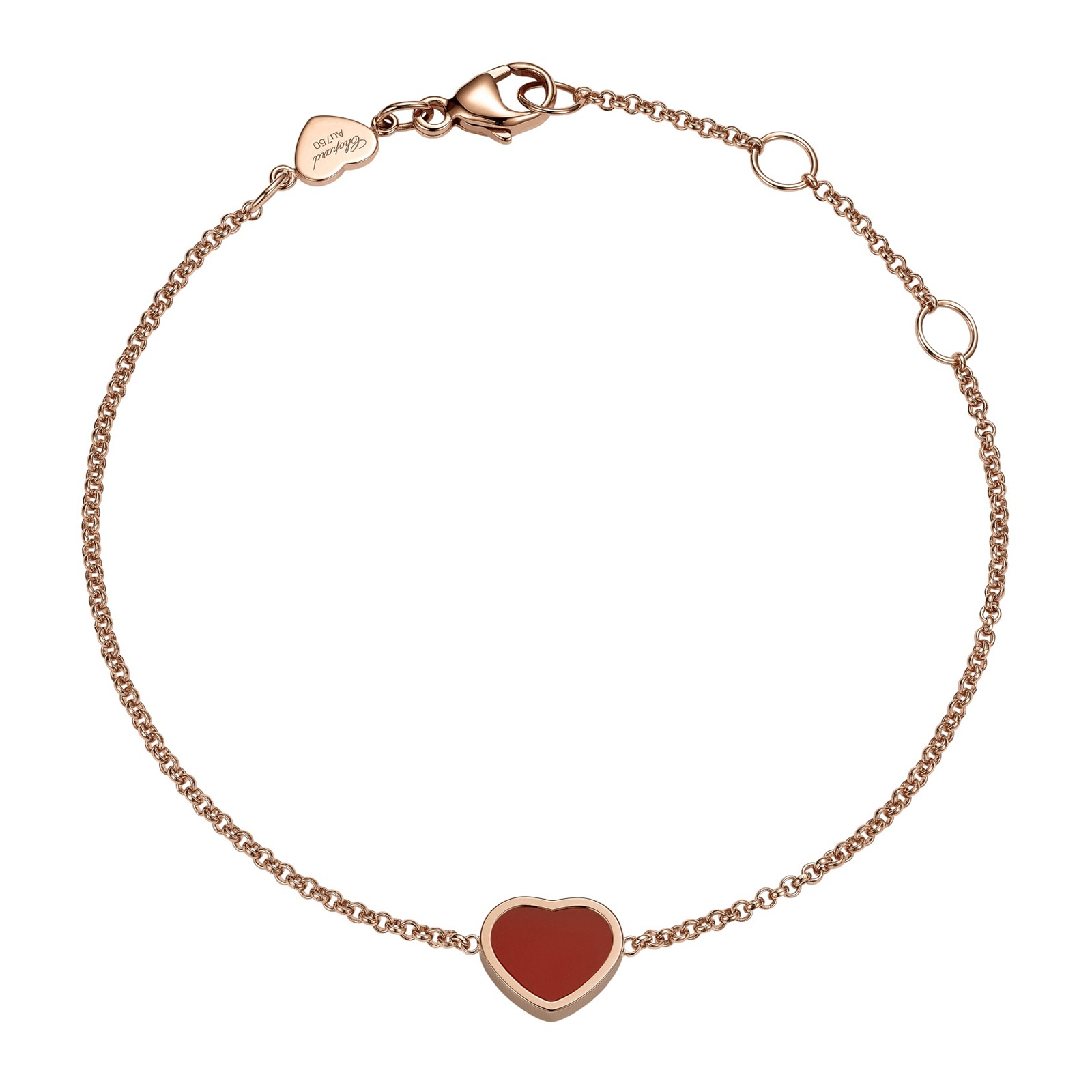 Chopard Happy Hearts Rose Gold Red Bracelet