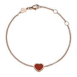 12950875 - Happy Hearts Rose Gold Red Bracelet