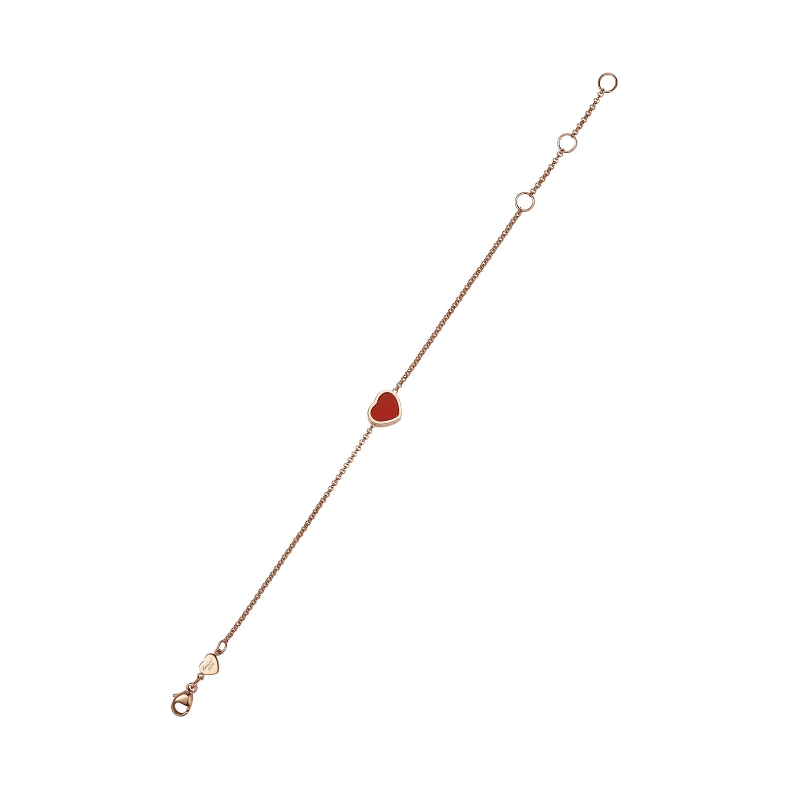 Chopard Happy Hearts Rose Gold Red Bracelet